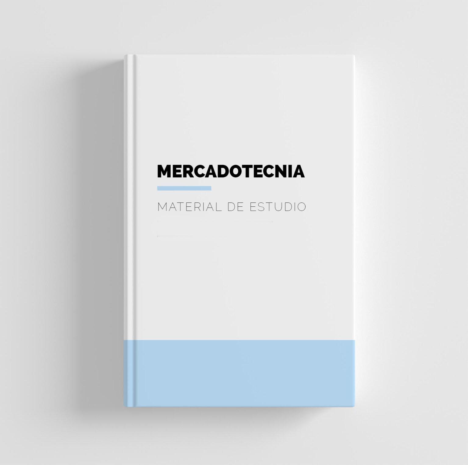 Portada ilustrativa de un libro blanco con las palabras que dicen mercadotecnia