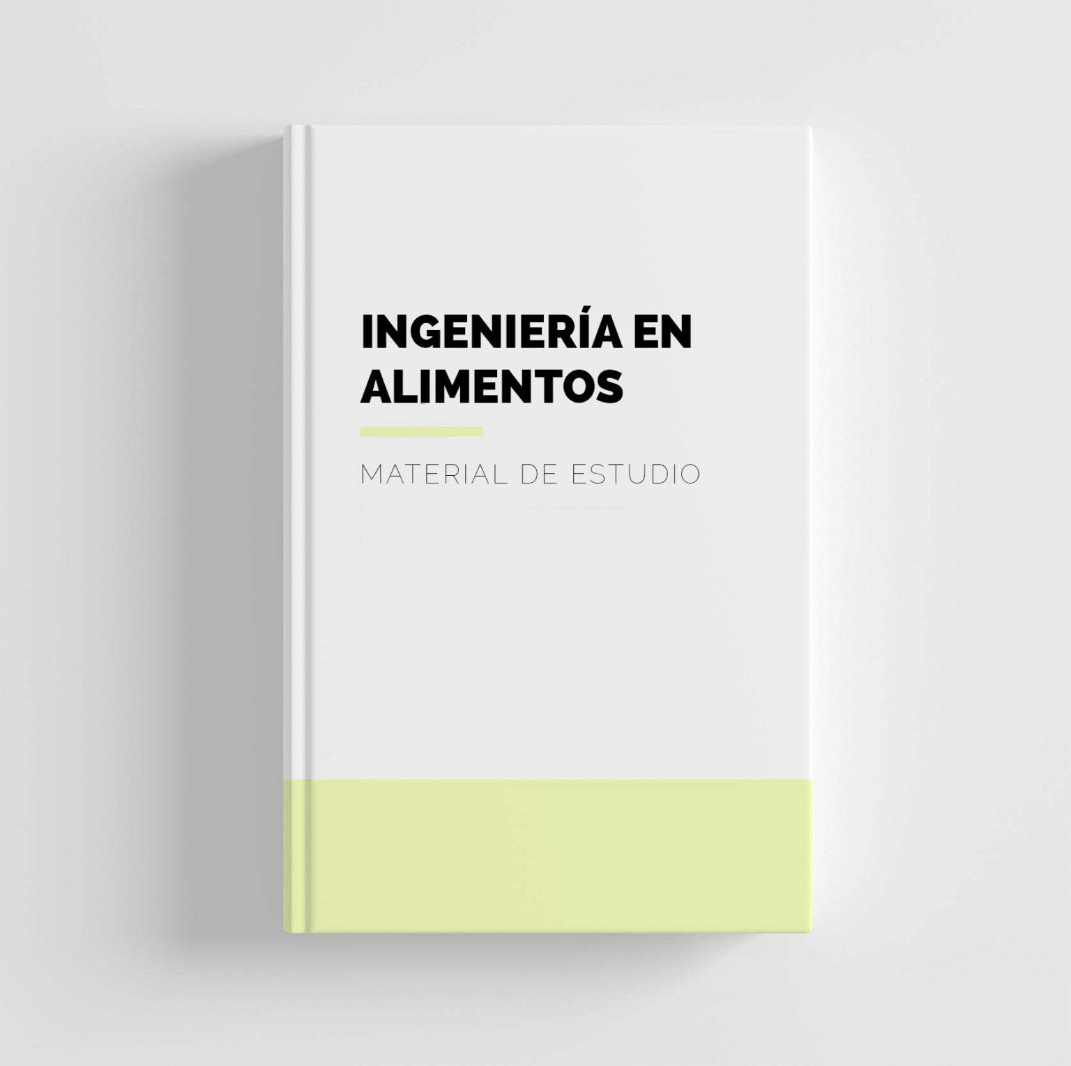 Portada de un libro color blanco de licenciatura en ingeniería en alimentos